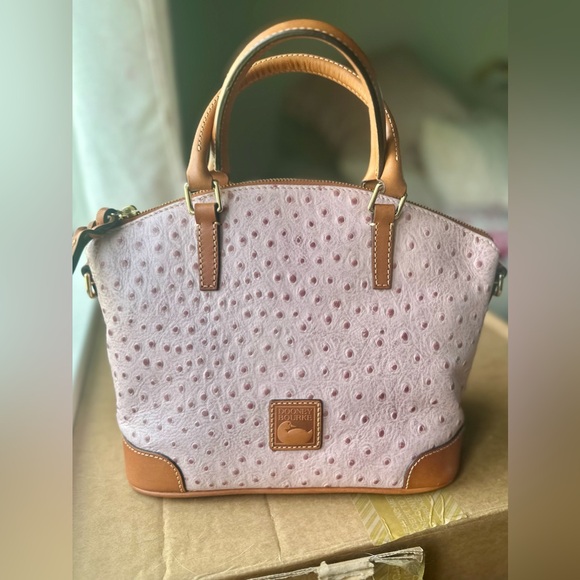 Dooney & Bourke Handbags - Dooney & Bourke Charlie Satchel in Pink Ostrich